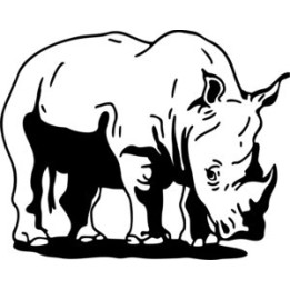 Rhino Vinyl Decal Sticker - DecalsHouse