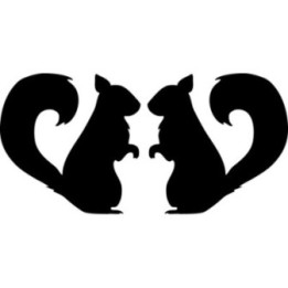 Squirrel V27 Stickers – Woodland Wildlife Silhouette Decals (2-Pack)
