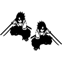 Sasuke Uchiha Rogue Ninja Stickers – Naruto Decals (2-Pack)