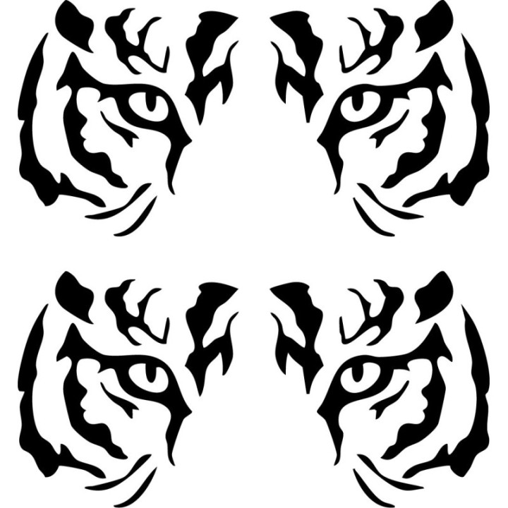 Tiger Stickers V22 – Big Cat Predator Silhouette Vinyl Decals (2-Pack)