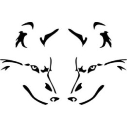 Wolf V61 Stickers – Wild Pack Howling Silhouette Vinyl Decals (2-Pack)