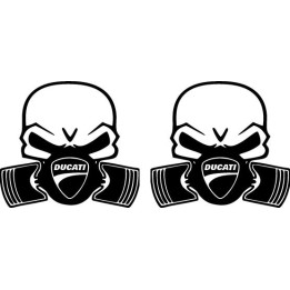 Ducati Skull Vinyl Decal Sticker Dh - DecalsHouse
