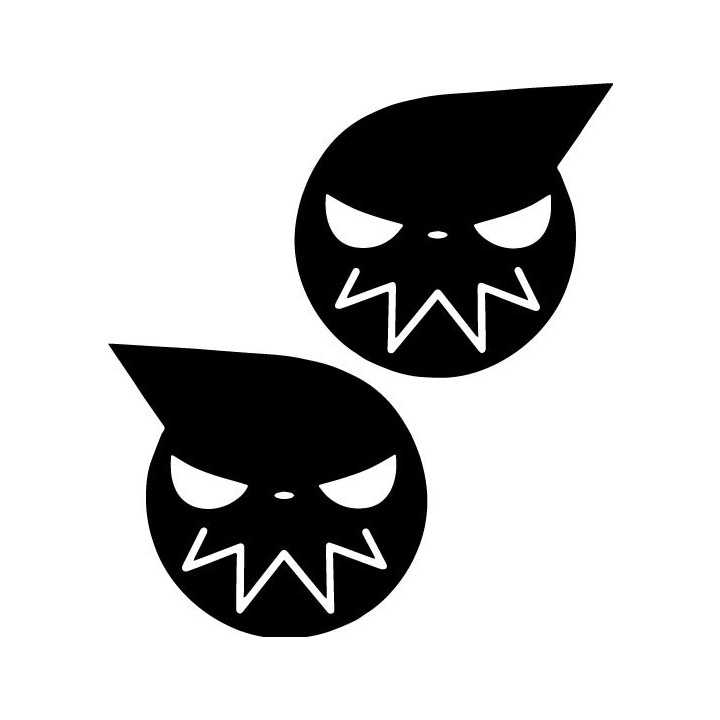 Soul Eater Stickers – Shinigami Death Mask Decals (2-Pack)