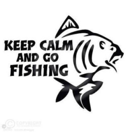 Keep Calm Go Fishing Vinyl Decal Sticker - DecalsHouse