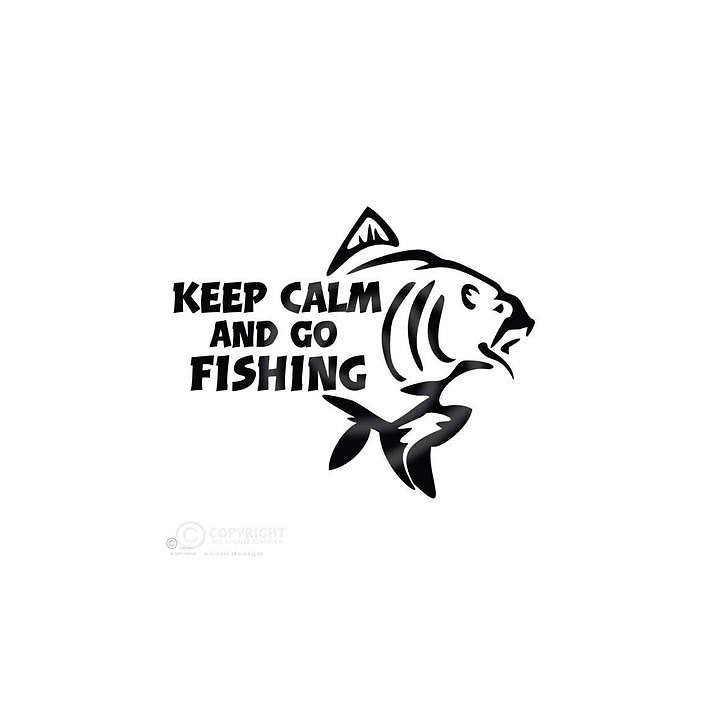 Keep Calm Go Fishing Vinyl Decal Sticker - DecalsHouse