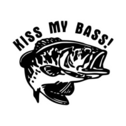 Kiss My Bass Fishing Vinyl Decal Sticker - DecalsHouse
