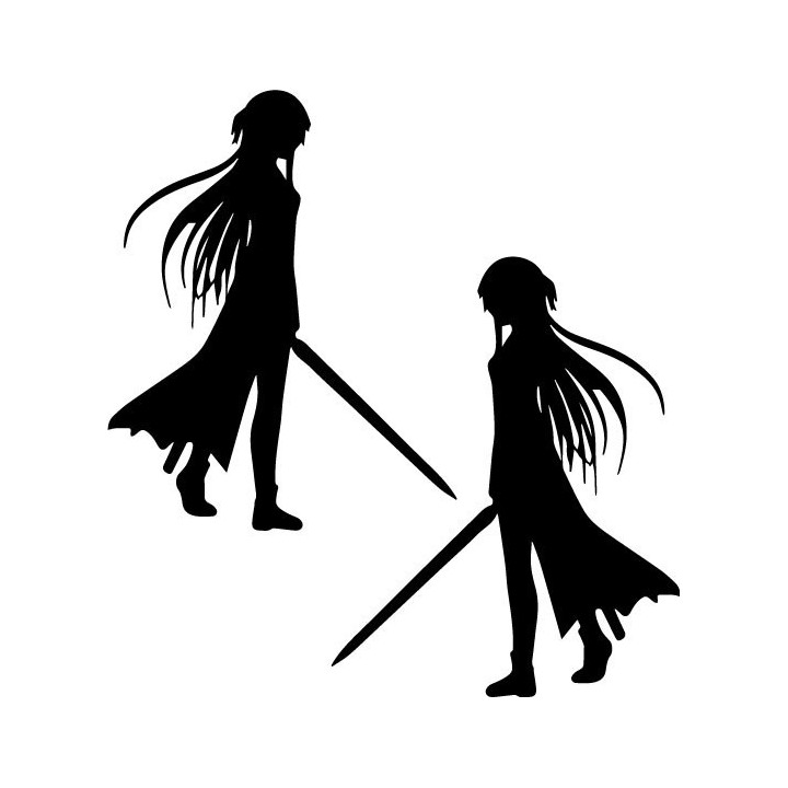 Sword Art Online Asuna Stickers – SAO Decals (2-Pack)