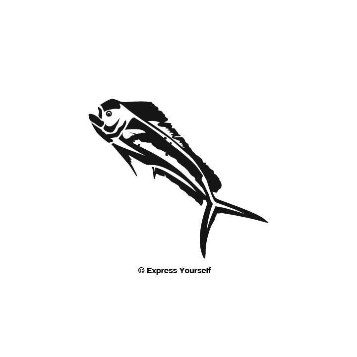 Mahi Mahi Vinyl Decal Sticker V4 - DecalsHouse