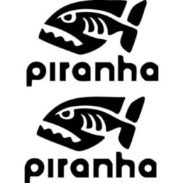 Piranha V15 Stickers – Freshwater Predator Fish Decals (2-Pack)