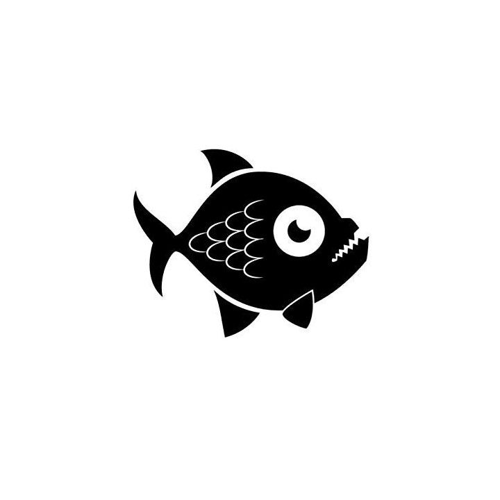 Piranha Vinyl Decal Sticker V2 - DecalsHouse