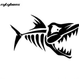 Piranha Vinyl Decal Sticker V4 - DecalsHouse