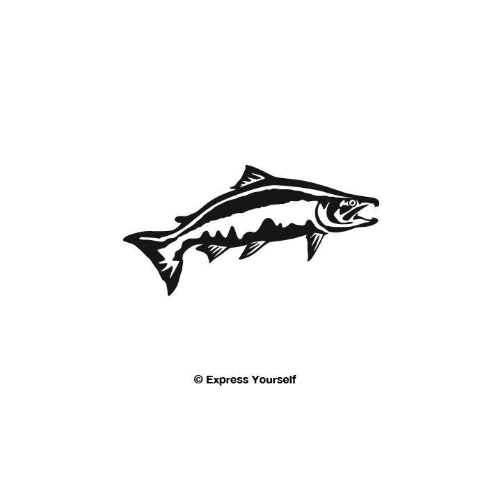 Salmon Vinyl Decal Sticker V11 - DecalsHouse