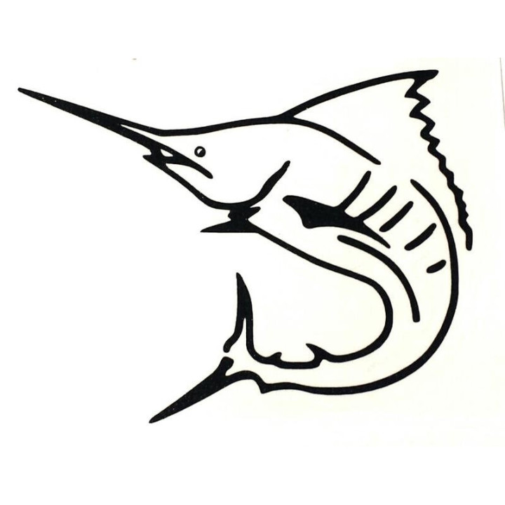 Swordfish Stickers – Marlin Sailfish Fishing Decals (2-Pack)