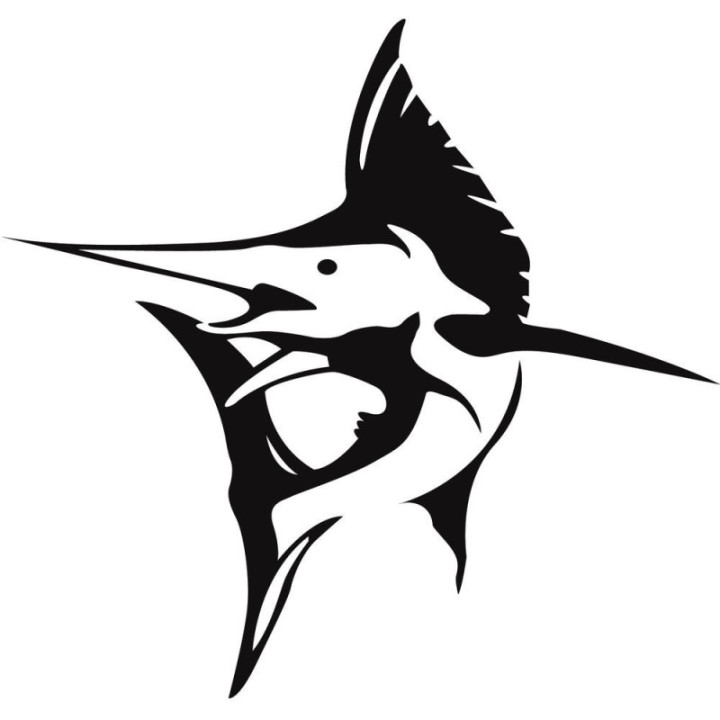 Swordfish Stickers – Marlin Billfish Decals (2-Pack)