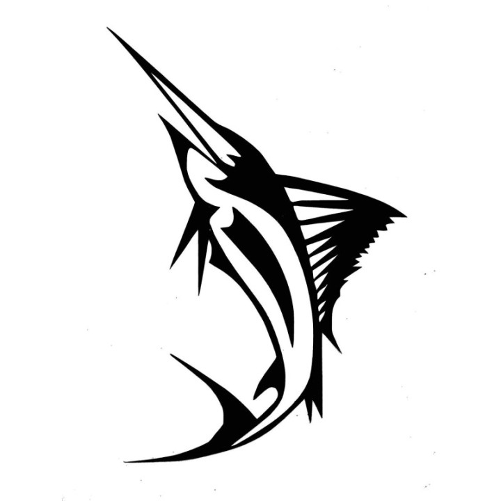 Marlin Swordfish Stickers – Billfish Fishing Decals (2-Pack)