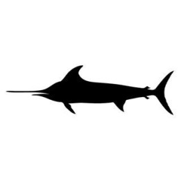 Swordfish Stickers – Ocean Silhouette Fishing Decals (2-Pack)