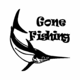 Gone Fishing Swordfish Stickers – Marlin Decals (2-Pack)