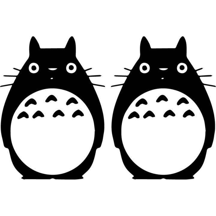 Totoro Stickers – Studio Ghibli Anime Decals (2-Pack)