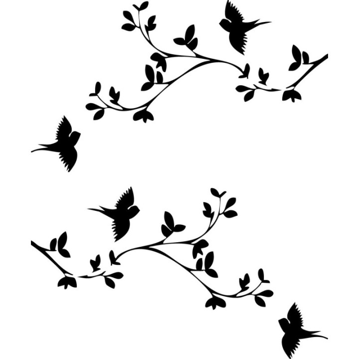 Bird V2 Silhouette Stickers – Flying Bird Nature Decals (2-Pack)