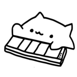 Bongo Cat Stickers – Keyboard Meme Cat Decals (2-Pack)