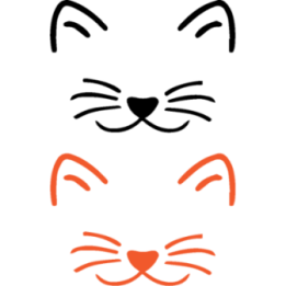 Cat Face V2 Sticker Vinyl Decal - DecalsHouse