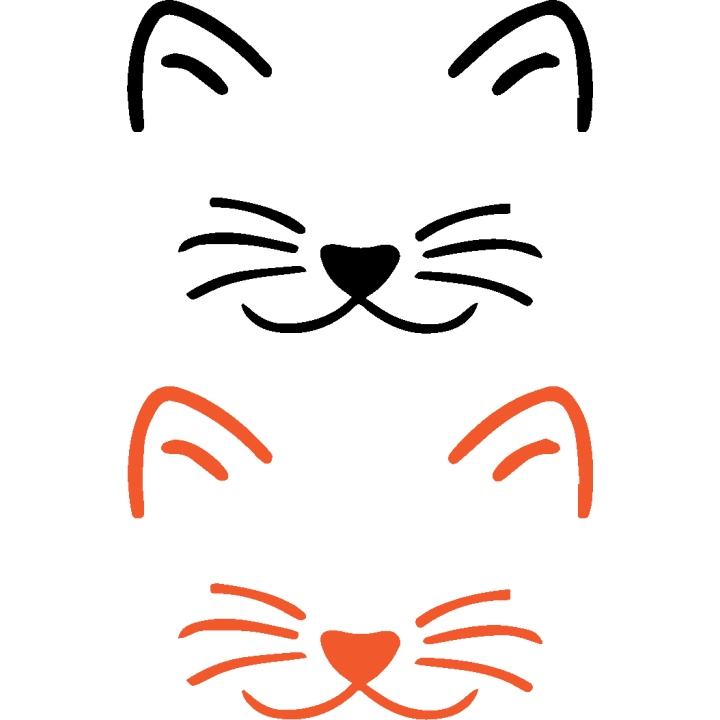 Cat Face V2 Sticker Vinyl Decal - DecalsHouse