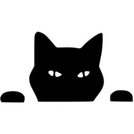 Cat Peeping Sticker Vinyl Decal - DecalsHouse