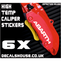 Abarth Brake Caliper Stickers – 500 595 695 Competizione (6-Pack)