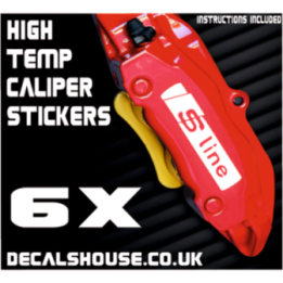 AUDI S LINE V3 Caliper Stickers Kit Vinyl Decals Stencils