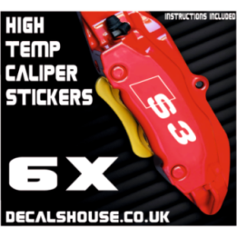 Audi S3 Brake Caliper Stickers – Sportback Saloon 8P 8V 8Y (6-Pack)