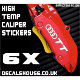 Audi TT Brake Caliper Stickers – Coupe Roadster Kit (6-Pack)