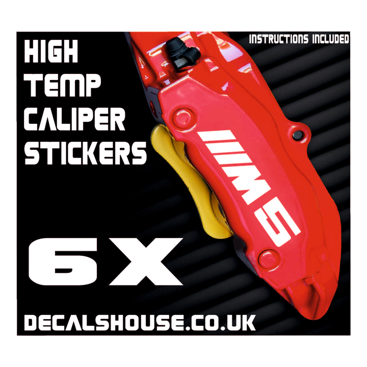 BMW M5 V2 Caliper Stickers Kit Vinyl Decals Stencils