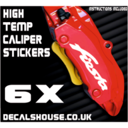 FORD FIESTA V2 Caliper Stickers Kit Vinyl Decals Stencils