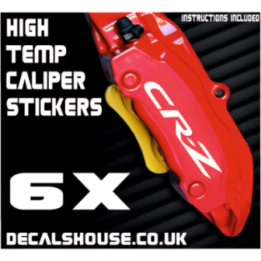 Honda CR-Z Caliper Stickers – ZF1 ZF2 Sport Hybrid Kit (6-Pack)