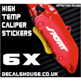 HONDA SPORT V3 Caliper Stickers Kit Vinyl Decals Stencils