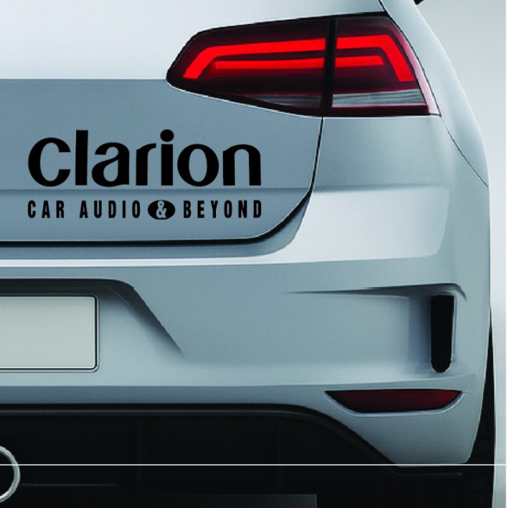 Clarion Audio Stickers - Car Stereo Head Unit Decals (2-Pack)