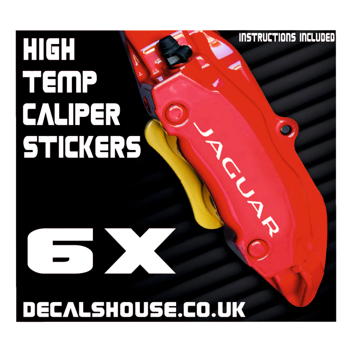 Jaguar Brake Caliper Stickers – F-Type F-Pace XE XF Kit (6-Pack)