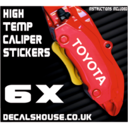 Toyota Brake Caliper Stickers – GR Supra GR86 Yaris GR (6-Pack)