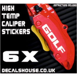 VOLKSWAGEN GOLF V2 Caliper Stickers Kit Vinyl Decals Stencils
