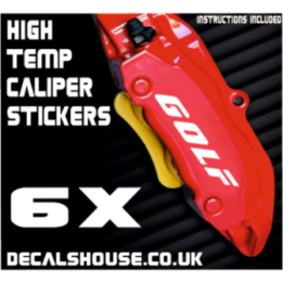 VW GOLF Caliper Stickers Kit Vinyl Decals Stencils