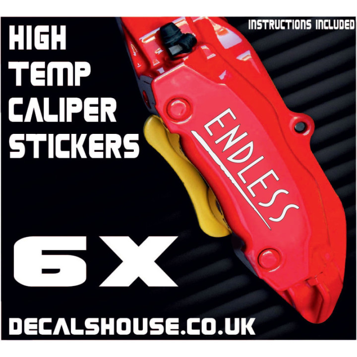 Endless Brake Caliper Stickers – MX72 CC38 JDM Racing Kit (6-Pack)