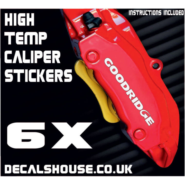 Goodridge Caliper Stickers Kit Vinyl Decals Stencils