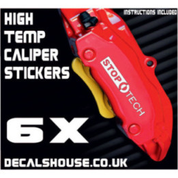 StopTech Brake Caliper Stickers – Performance Decals (6-Pack)