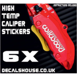 Wilwood Brake Caliper Stickers – Dynalite Superlite Forged Narrow (6-Pack)