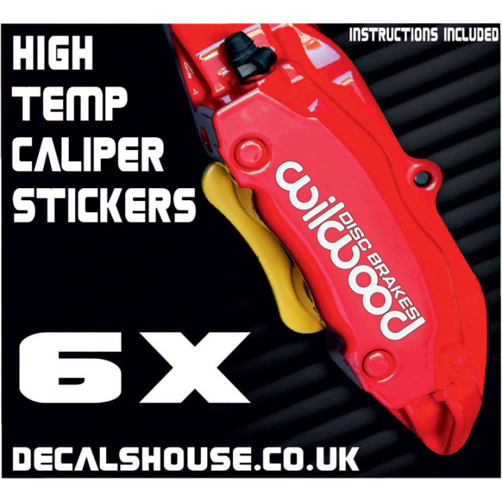 Wilwood Brake Caliper Stickers – Dynalite Superlite Forged Narrow (6-Pack)