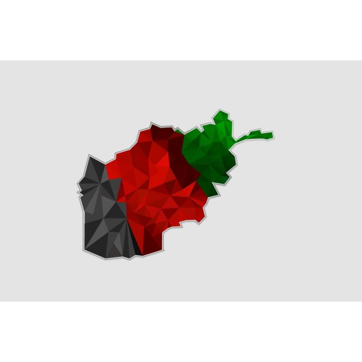 Afghanistan Map Style 6 Sticker - DecalsHouse