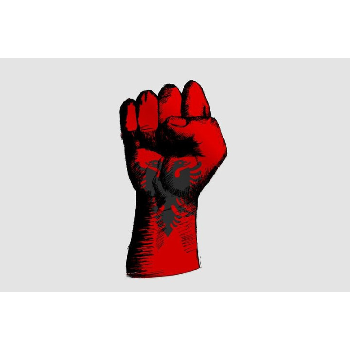 Albania Fist Sticker - DecalsHouse