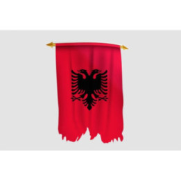 Albania Flag Style 16 Sticker - DecalsHouse
