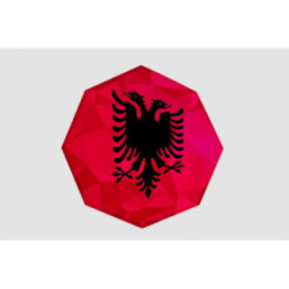Albania Flag Style 2 Sticker - DecalsHouse