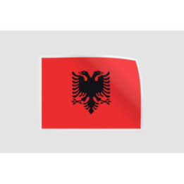 Albania Flag Style 3 Sticker - DecalsHouse